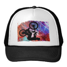 BMX sur la grunge rouillée Casquettes