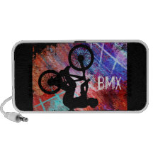 BMX sur la grunge rouillée Haut-parleurs Notebook