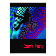 BMX sur le chapiteau de film de fractale Carton D'invitation