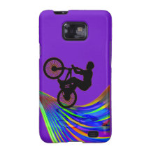 BMX sur une route d'arc-en-ciel Étui Samsung Galaxy SII