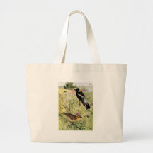Bobolinks, marguerites et trèfle rose sac