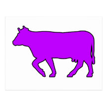 Boeuf de MOO Taureau de cheptels bovins de silhoue Cartes Postales