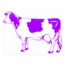 Boeuf de MOO Taureau de cheptels bovins de silhoue Carte Postale