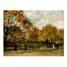 Bois de Boulogne, les gens marchant, Vincent van G Cartes Postales