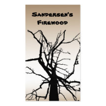 Bois de chauffage cartes de visite professionnelles