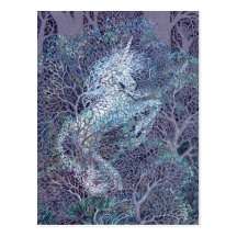 Bois Deva de licorne Cartes Postales