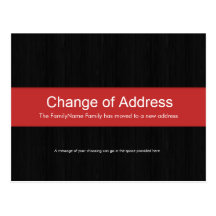 Bois foncé et changement d'adresse rouge la carte 
