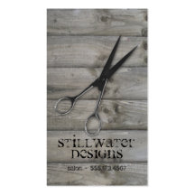Bois grunge de coiffeur de ciseaux de barnwood modèle de carte de visite