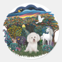 Bois magiques - Bichon Frise Autocollant