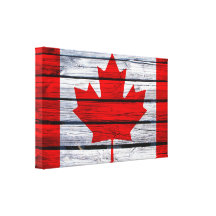 Bois rustique de drapeau canadien impressions sur toile