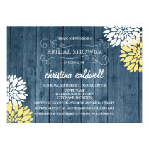 Bois rustique et douche nuptiale d'éclat floral invitations