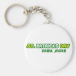 Boisson de jour de St Patricks plus de parodie Porte-clefs
