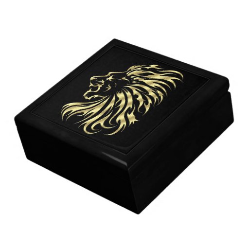 Boîte à bijoux de cadeau de conception de lion d'o