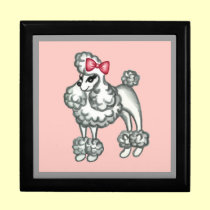 Boîte à bijoux française de caniche boîtes décorées