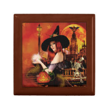 Boîte à bijoux magique de souvenir de sorcière