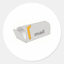 Boîte aux lettres autocollant rond