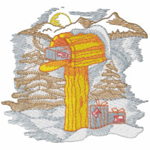 Boîte aux lettres de pin polos brodés