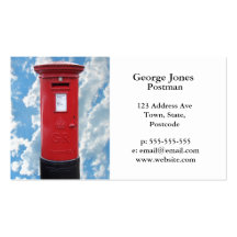 Boîte britannique rouge de courrier modèles de cartes de visite