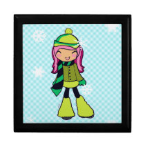 Boîte-cadeau Girly de neige boîtes décorées