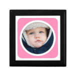 Boîte-cadeau personnalisée moderne rose de cadre d boîte à souvenirs