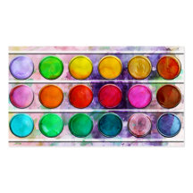 Boîte de couleur colorée de peinture d'amusement d cartes de visite professionnelles