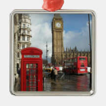 Boîte de téléphone de Londres et Big Ben (St.K) Ornement