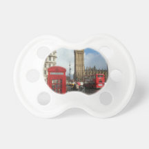 Boîte de téléphone de Londres et Big Ben (St.K) Tétines Pour Bébé
