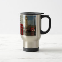 Boîte de téléphone de Londres et Big Ben (St.K) Mugs À Café