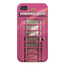 Boîte rose Girly drôle de téléphone des Anglais pe Étui iPhone 4/4S