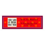 Boîtes d'un rouge ardent de Squaresville Carte De Visite
