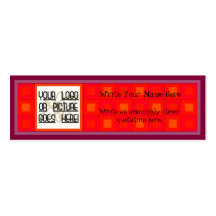 Boîtes d'un rouge ardent de Squaresville Carte De Visite