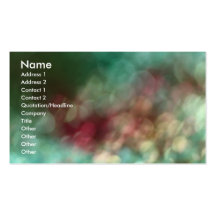 Bokeh coloré modèle de carte de visite