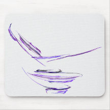 Bol de riz pourpre Mousepad Tapis De Souris