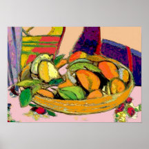 Bol toujours de la vie de fruit affiches