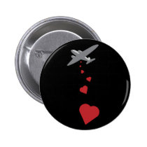 Bombardier de coeur - faites la guerre d'amour pas badges publicitaires