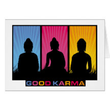 Bon karma Buddhas Cartes De Vœux