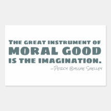 Bon moral de Percy Bysshe Shelley |, imagination Sticker Rectangulaire