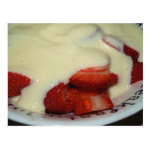 Bon-Pour-vous fraises et carte crème de recette Carte Postale