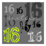 Bonbon 16 invitations de fête d'anniversaire