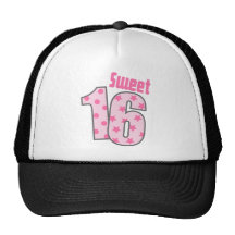 Bonbon 16 (points et étoiles roses) casquettes de camionneur