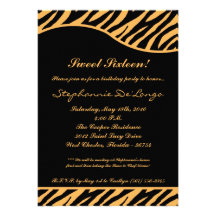 bonbon à impression du tigre 5x7 16 six invitation