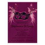 bonbon à mascarade du rose 5x7 invitation de 16 an