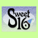 Bonbon bleu 16 à remous invitations