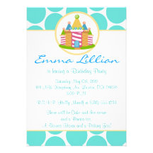 bonbon bleu à amusement mignon d'invitation de fêt