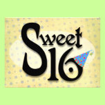 Bonbon jaune 16 à point de polka invitations