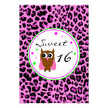 Bonbon rose à Animalier invitation de 16 anniversa
