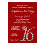 bonbon rouge à corneille du diamant 5x7 invitation