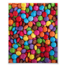 Bonbons au chocolat colorés photo sur toile