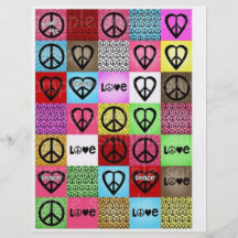 bonheur d'amour de paix :) prospectus en couleur