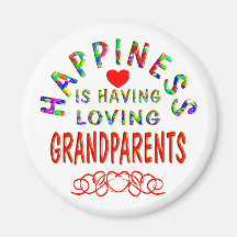 Bonheur de grands-parents magnets